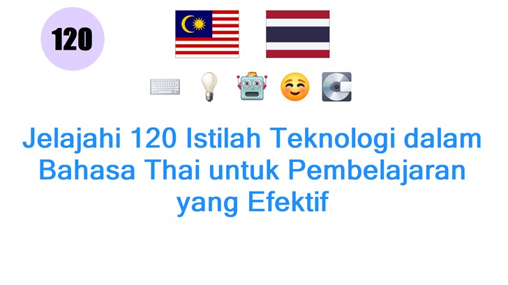 Jelajahi 120 Istilah Teknologi dalam Bahasa Thai untuk Pembelajaran yang Efektif